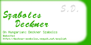 szabolcs deckner business card